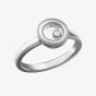 Chopard Happy Diamond Icons 18ct White Gold Diamond Circle Ring 82A017-1109 (52)