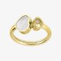 Chopard Happy Hearts 18ct Yellow Gold Mother Of Pearl Diamond Heart Ring 829482-03
