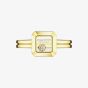 Chopard Happy Diamonds 18ct Yellow Gold Diamond Square Ring 82A114-0110
