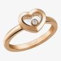 Chopard Happy Diamonds Icons 18ct Rose Gold Heart Shape Diamond Ring