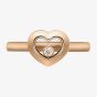 Chopard Happy Diamonds Icons 18ct Rose Gold Heart Shape Diamond Ring