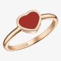 Chopard Ladies My Happy Hearts 18ct Rose Gold Carnelian Ring 82A086-5808