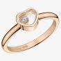 Chopard Ladies My Happy Hearts 18ct Rose Gold Single Diamond Ring 82A086-5009