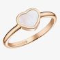 Chopard Ladies My Happy Hearts 18ct Rose Gold Mother-Of-Pearl Ring 82A086-5309