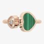 Chopard Happy Hearts 18ct Rose Gold Malachite Heart Ring 829482-5130 (52)