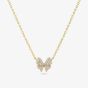 Sif Jakobs Gold Plated Farfalla Cubic Zirconia Butterfly Necklace SJ-N2700-CZ-YG