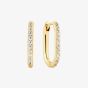 Sif Jakobs Gold Plated Capriana Cubic Zirconia Hoop Earring SJ-E2600-CZ-YG