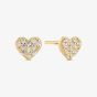 Sif Jakobs Gold Plated Cuore Cubic Zirconia Heart Studs Earrings SJ-E2705-CZ-YG