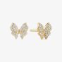 Sif Jakobs Gold Plated Farfalla Cubic Zirconia Butterfly Stud Earrings SJ-E2700-CZ-YG