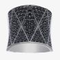 Sif Jakobs Ladies Rhodium Plated 'Pecetto Grande' Black Cubic Zirconia Zigzag Ring SJ-R11066-B