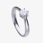 Diamonfire Silver 0.75ct Round Cubic Zirconia Solitaire Ring R3619