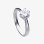 Diamonfire Silver 1.50ct Round Cubic Zirconia Solitaire Ring R3621