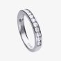 Diamonfire Silver Channel Set Cubic Zirconia Half Eternity Ring R3629