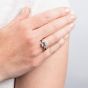 Diamonfire Silver Emerald Cut Cubic Zirconia Five Stone Ring R3714
