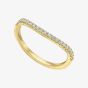 Diamonfire Gold Plated Cubic Zirconia Wave Ring R4004