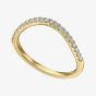 Diamonfire Gold Plated Cubic Zirconia Wave Ring R4004