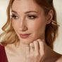 Diamonfire Gold Plated Cubic Zirconia Wave Ring R4004