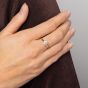 Diamonfire Gold Plated Double Claw Cubic Zirconia Solitaire Ring R4007