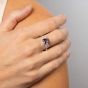 Diamonfire Sterling Silver Pink Cubic Zirconia Trilogy Ring R3999