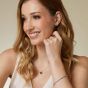 Diamonfire Sterling Silver Pink Cubic Zirconia Trilogy Ring R3999