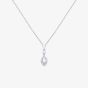 Diamonfire Silver Marquise Cut Pave Pendant Necklace N4340