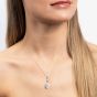 Diamonfire Silver Marquise Cut Pave Pendant Necklace N4340
