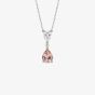 Diamonfire Silver Pink Cubic Zirconia Teardrop Necklace N4502