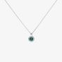 Diamonfire Round Green Cubic Zirconia Halo Pendant Necklace P4624