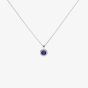 Diamonfire Round Blue Cubic Zirconia Halo Pendant Necklace P4626
