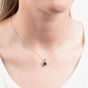 Diamonfire Round Blue Cubic Zirconia Halo Pendant Necklace P4626