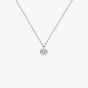 Diamonfire Silver Bezel Set 1.00ct Round Cubic Zirconia Pendant Necklace P4643