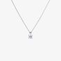 Diamonfire Silver 1.00ct Round Cubic Zirconia 4 Claw Pendant Necklace P4919