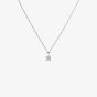 Diamonfire Silver 0.50ct Round Cubic Zirconia 4 Claw Pendant Necklace P4917