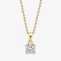 Diamonfire Gold Plated Double Claw Cubic Zirconia Solitaire Pendant Necklace P5585