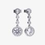 Diamonfire Silver Round Cubic Zirconia Drop Earrings E5588