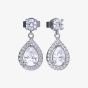 Diamonfire Silver Cubic Zirconia Teardrop Drop Earrings E5594