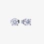 Diamonfire Silver 0.50ct Cubic Zirconia 4 Claw Stud Earrings E5905