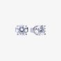 Diamonfire Silver 0.75ct Cubic Zirconia 4 Claw Stud Earrings E5906