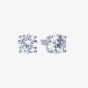 Diamonfire Silver 2.00ct Cubic Zirconia 4 Claw Stud Earrings E5908