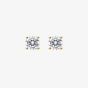 Diamonfire 24ct Gold Plated 3mm Cubic Zirconia Solitaire Earrings E6311