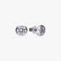 Diamonfire Silver Bezel Set 1.00ct Cubic Zirconia Stud Earrings E6624