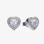 Diamonfire Sterling Silver Heart Shape Cubic Zirconia Stud Earrings E5589