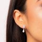 Diamonfire Silver Teardrop Cubic Zirconia Shell Pearl Drop Earrings E6404