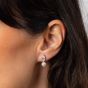 Diamonfire Sterling Silver Marquise Pearl Drop Earrings E6722