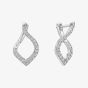 Diamonfire Sterling Silver Cubic Zirconia Twist Earrings E6708