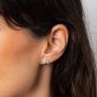 Diamonfire Sterling Silver Pink Cubic Zirconia Stud Earrings E6704