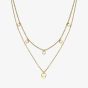 Olivia Burton Gold Plated Mini Heart Double Chain Necklace 24100457