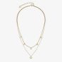 Olivia Burton Gold Plated Mini Heart Double Chain Necklace 24100457