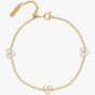 Olivia Burton Classic Gold Tone Stainless-Steel Mother of Pearl Cluster Bracelet 24100069