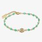 Olivia Burton Trend Edition Minima Bee Green & Gold Plated Beaded Charm Bracelet 24100175